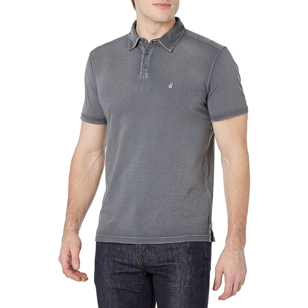 John Varvatos Peace Polo Faded Gray Cotton XL